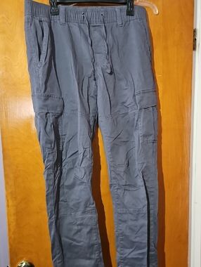 No Boundaries Men's Slate Gray Cargo Pants